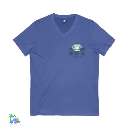 Unisex Jersey Short Sleeve V - Neck Tee Just Chilling - Just Chilling Inc.Just Chilling Inc.