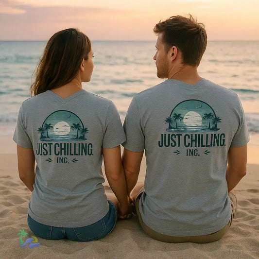 Unisex Jersey Short Sleeve V-Neck Tee – Just Chilling - V-neck