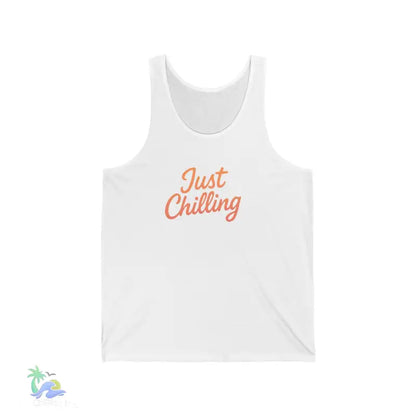 Unisex Jersey Tank Just Chilling Inc. Stoner Vibe - XS / White - Tank Top