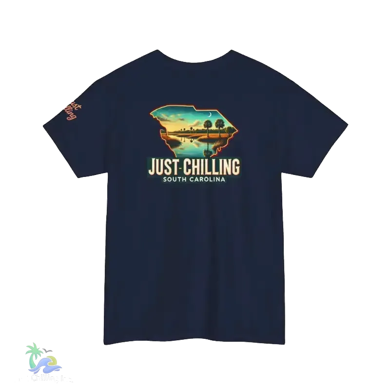 Unisex Softstyle T-Shirt with Retro South Carolina Design, Just Chilling Vibe, Perfect for Summer Events, Vacation, Gift for [...] - Just Chilling Inc.