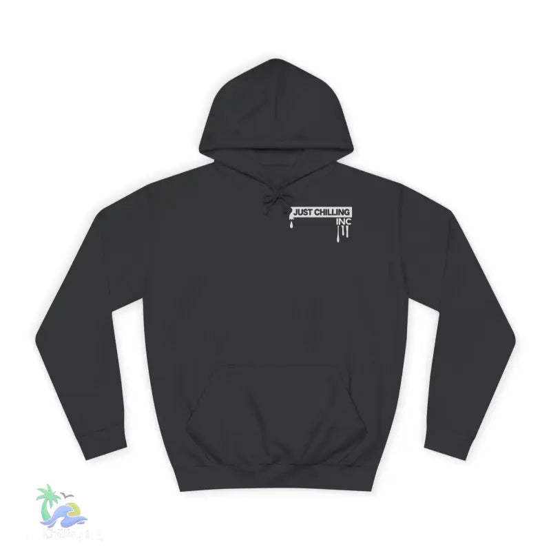Gray hooded sweatshirt.