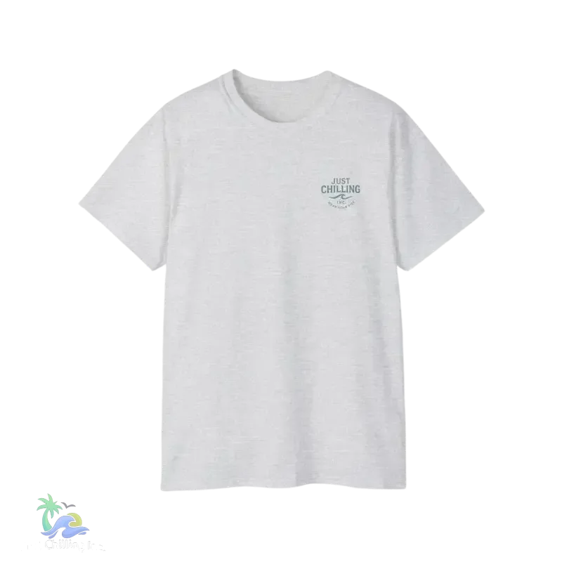 Unisex Cotton Tee – Classic Crew Neck Cotton T-Shirt With Sunset Dog Graphic - Just Chilling Inc.