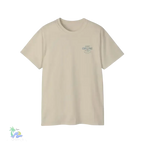 Unisex Cotton Tee – Classic Crew Neck Cotton T-Shirt With Sunset Dog Graphic - Just Chilling Inc.