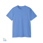 Unisex Cotton Tee – Classic Crew Neck Cotton T-Shirt With Sunset Dog Graphic - Just Chilling Inc.