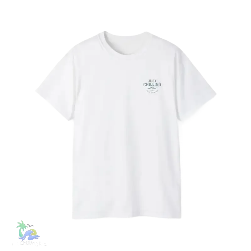 Unisex Cotton Tee – Classic Crew Neck Cotton T-Shirt With Sunset Dog Graphic - Just Chilling Inc.