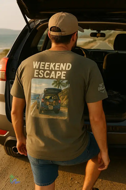 Weekend Escape Unisex Heavy Cotton Tee | Perfect for Road Trips Summer Parties Casual Outings Adventurers Vacation