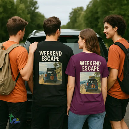 Weekend Escape Unisex Heavy Cotton Tee | Perfect for Road Trips Summer Parties Casual Outings Adventurers Vacation