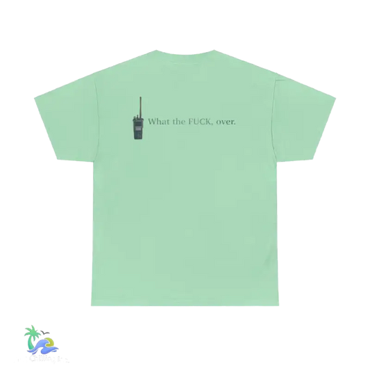 Unisex Heavy Cotton Tee what the ? - Mint Green / S - T-Shirt