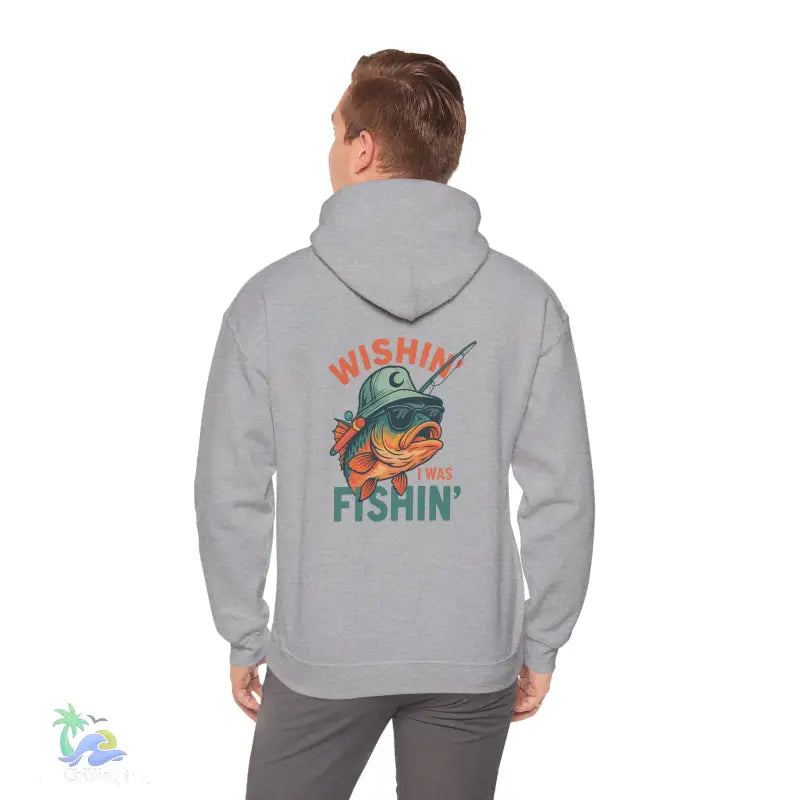 Wishing I Was Fishing Hoodie - Hoodie