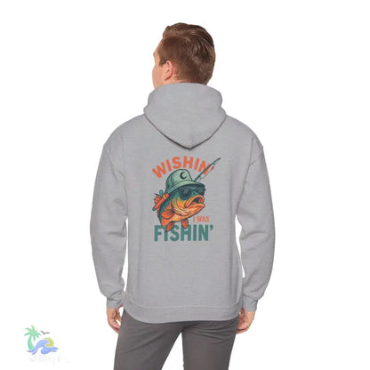 Wishing I Was Fishing Hoodie - Hoodie
