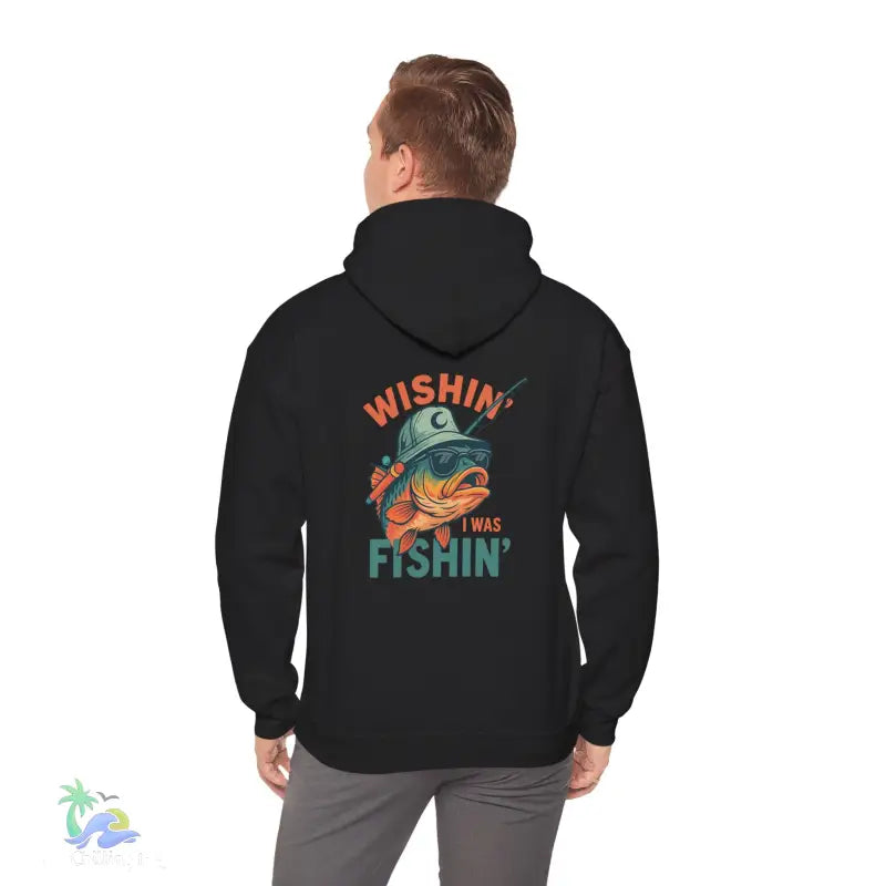 Wishing I Was Fishing Hoodie - Hoodie