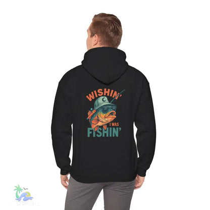 Wishing I Was Fishing Hoodie - Hoodie