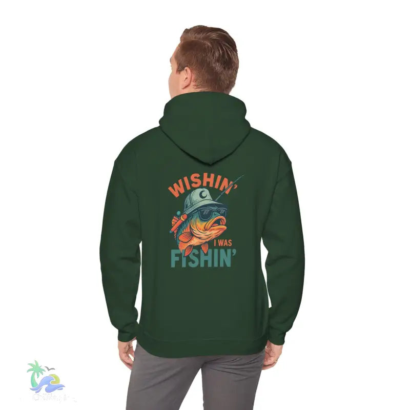 Wishing I Was Fishing Hoodie - Hoodie