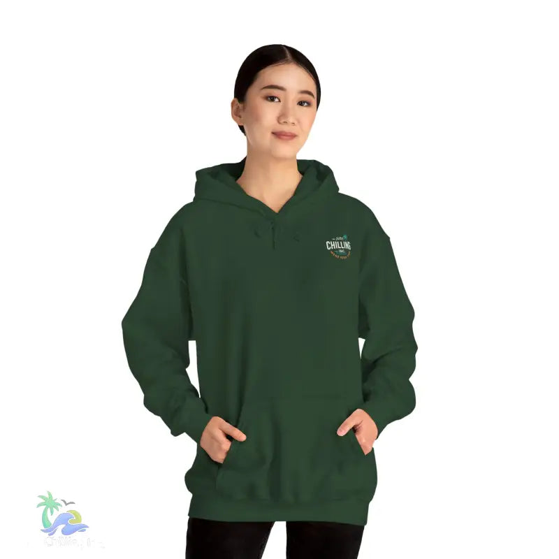 Wishing I Was Fishing Hoodie - Forest Green / S - Hoodie