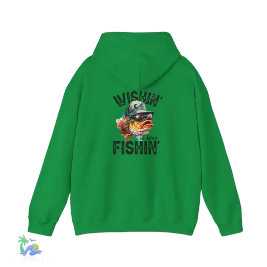 Wishing I Was Fishing Hoodie - Irish Green / S - Hoodie