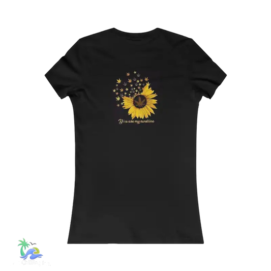 Women’s Favorite Tee you are my sunshine stoner tee - S / Black - T-Shirt