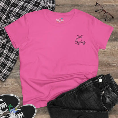 Women’s Inspirational Cotton Tee - Just Chilling & John 3:16 Design - T-Shirt