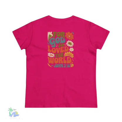 Women’s Inspirational Cotton Tee - Just Chilling & John 3:16 Design - T-Shirt
