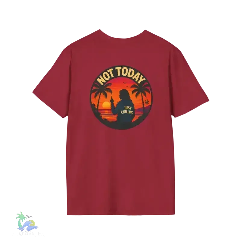 Not Today V-Neck Tee – “Just Chilling” Sunset Silhouette Women’s Shirt | Just Chilling Inc. - Just Chilling Inc.