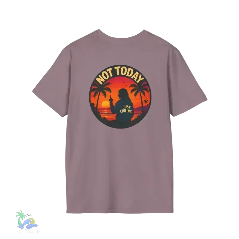 Not Today V-Neck Tee – “Just Chilling” Sunset Silhouette Women’s Shirt | Just Chilling Inc. - Just Chilling Inc.