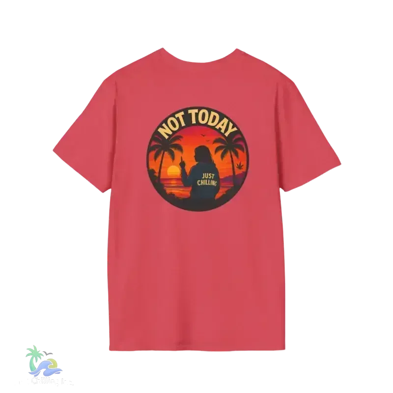 Not Today V-Neck Tee – “Just Chilling” Sunset Silhouette Women’s Shirt | Just Chilling Inc. - Just Chilling Inc.