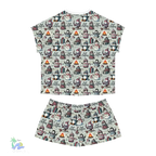 Women's Short Pajama Set – Cozy Sleepwear with Ribbed Collar & Relaxed Fit - Just Chilling Inc.