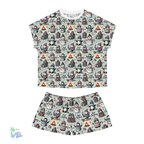 Women's Short Pajama Set – Cozy Sleepwear with Ribbed Collar & Relaxed Fit - Just Chilling Inc.