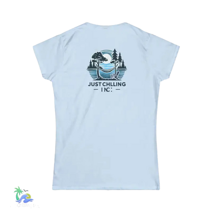 Women’s Softstyle Tee Just chilling by the lake in a hammock - Light Blue / S - T-Shirt