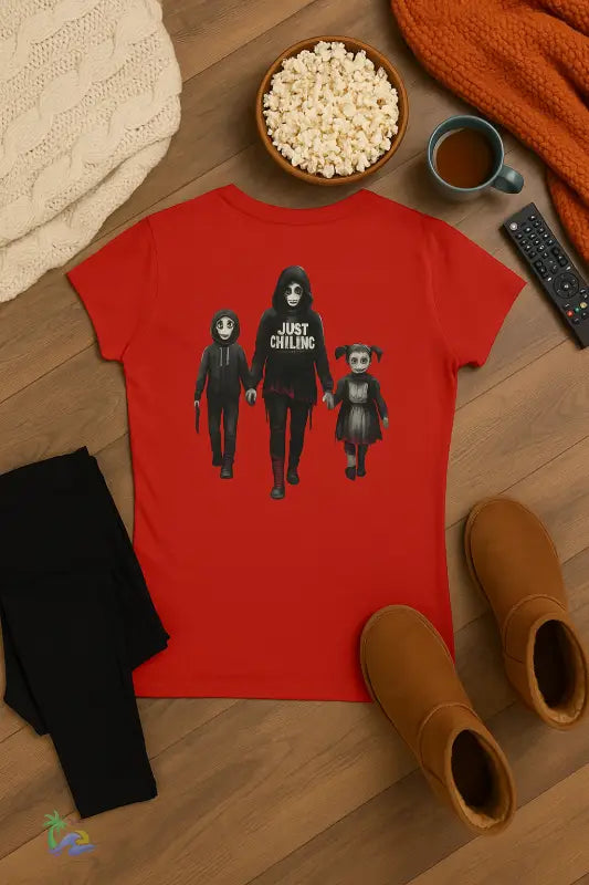 Women’s Softstyle Tee momma Halloween dark humor tee - Red / S - T-Shirt