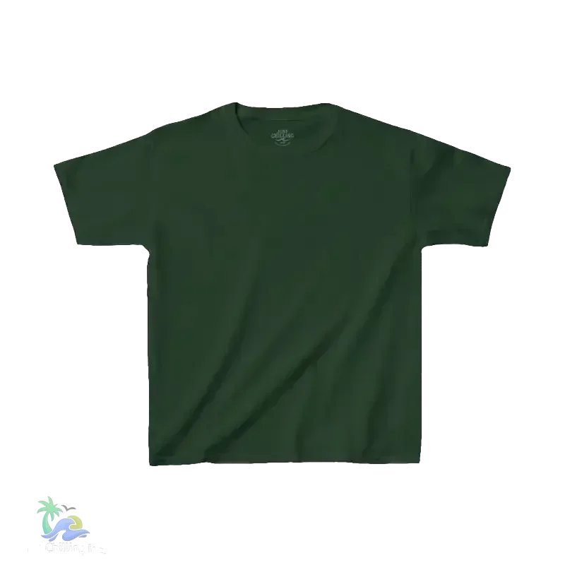 Kids Cotton T-Shirt - Durable Heavy Cotton Shirt With Classic Fit & Crew Neck - Just Chilling Inc.