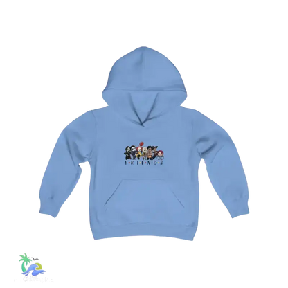 Youth Heavy Blend Hooded Sweatshirt all your favorite friends - Carolina Blue / S - Kids clothes