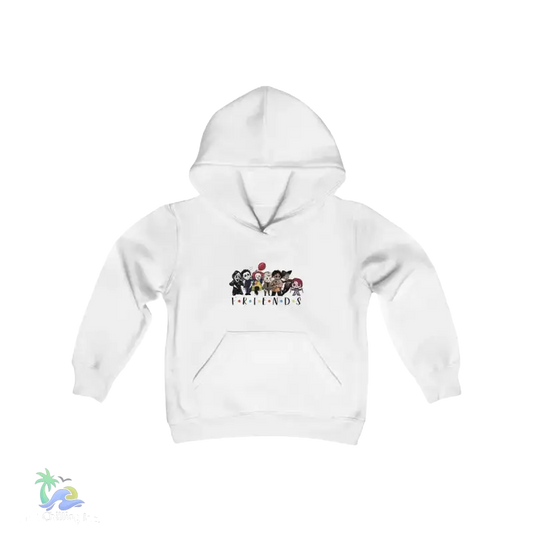 Youth Heavy Blend Hooded Sweatshirt all your favorite friends - White / S - Kids clothes